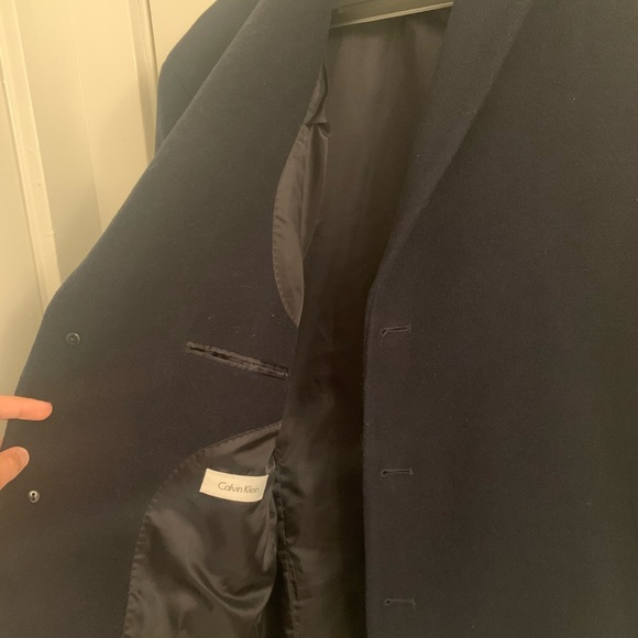 Mens calvin klein blue coat size 42R - Picture 3 of 3
